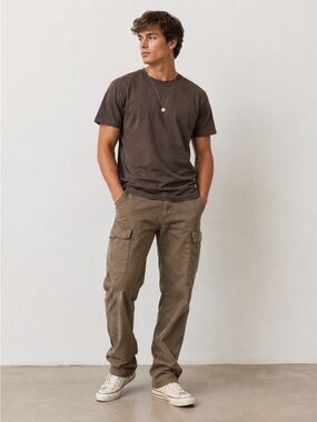 Mens Paige Dylan Cargo Pants in Rock Garden